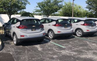 Row of Electric Cars